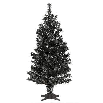 6' Unlit Slim Black Tinsel Artificial Christmas Tree - National Tree  Company : Target