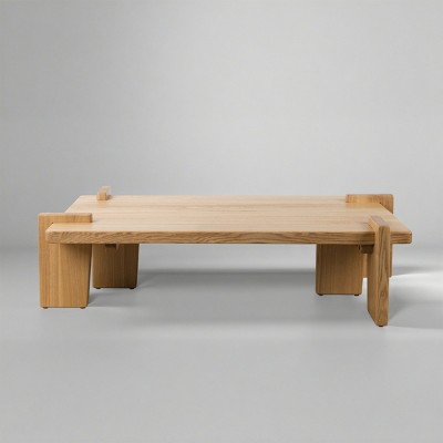 Art Leon Solid Ash Wood Combination Coffee Table