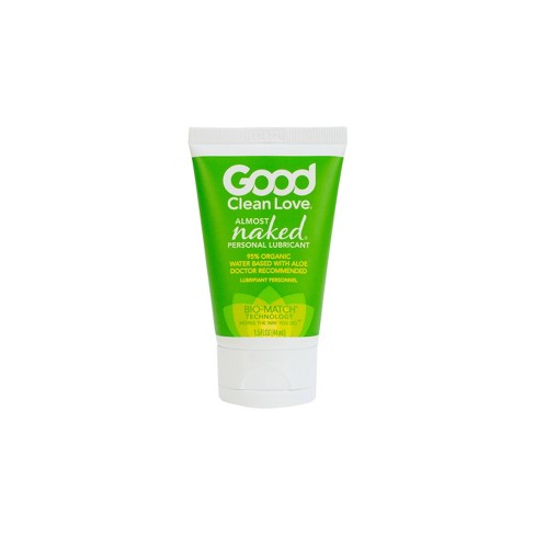 Good Clean Love Almost Naked Personal Lubricant, Organic Water-Based Lube  with Aloe Vera, Intimate Wellness Gel for Men & Women, 4 Oz (2-Pack)