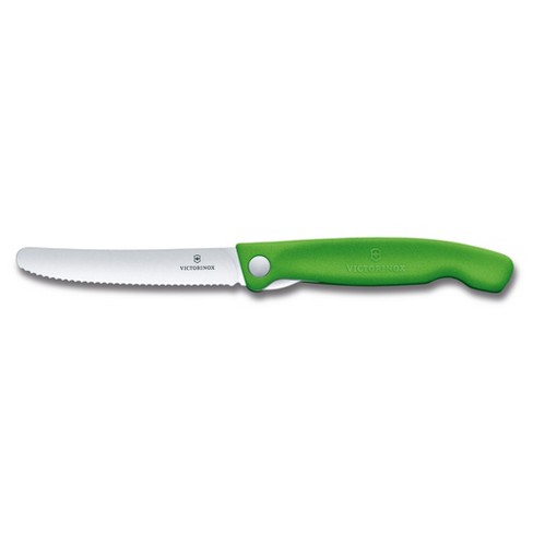 Victorinox Straight and Wavy Edge Paring Knife Set - Green