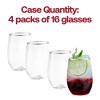 Smarty Had A Party 12 oz. Clear w/ Silver Stemless Plastic Wine Glasses - 64 pcs - 4 of 4
