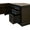 Kingston Traditional Wood L-Desk & Return with Mottled Antique Hardware - Martin Furniture - 3 of 4