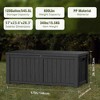 FURNIinspire Deck Boxes, Waterproof Deck Box with Lockable Storage Container for Patio Furniture, Garden Tools, All Weather Use, Black, - 4 of 4