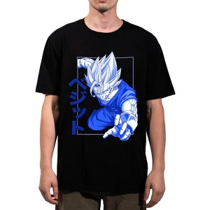 Dragon Ball Z Adult Black Crew Neck Oversized Heavyweight Short Sleeve Tee - 1 of 3