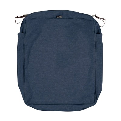 21" x 19" x 5" Montlake Water-Resistant Patio Seat Cushion Slip Cover Heather Indigo Blue - Classic Accessories
