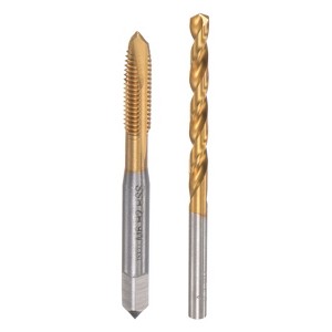 Unique Bargains 6542 High Speed Steel Titanium Plated Spiral Point Thread Tap and Twist Drill Bit Set - 1 of 4