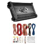 Lanzar HTG157 3000W Mono MOSFET Car Audio Power Amplifier Amp Stereo and Soundstorm AKS8 8 Gauge Car Amplifier Amp Complete Wiring Kit with RCA