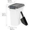 IRIS USA Dog Food Storage Container, Airtight Lid, 2-Cup Scoop, Up to 13 Pounds Pet Food Storage, Dark Gray - 2 of 4