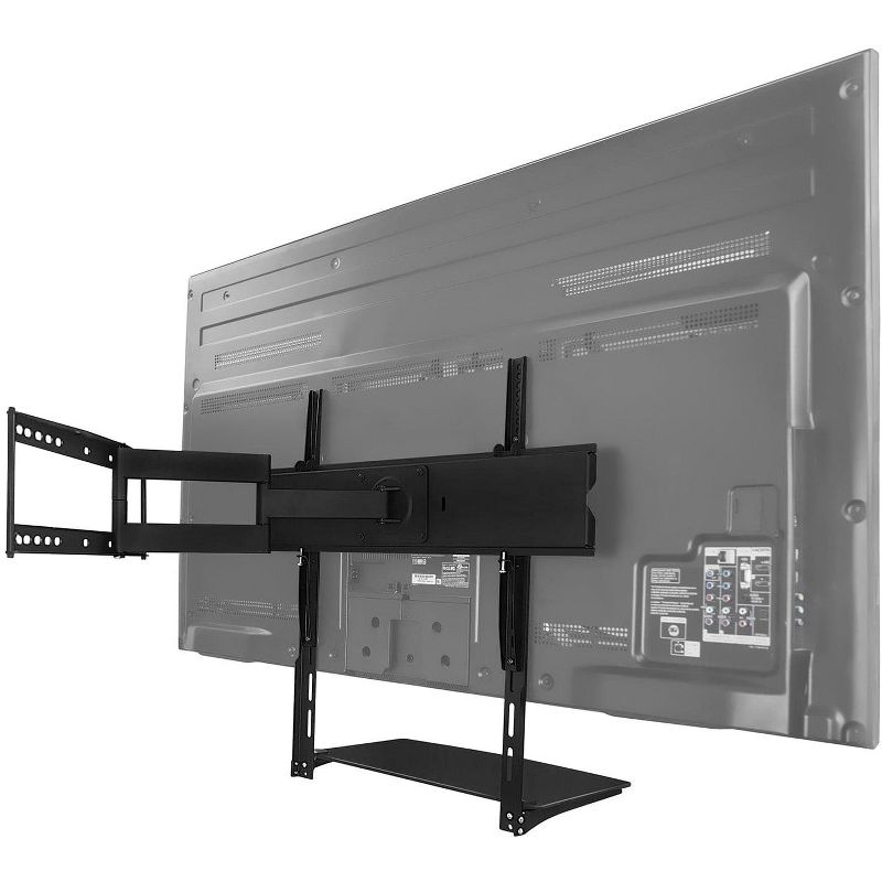 Mount-It TV Wall Mount Shelf Bracket Under TV for Cable Box, DVD Player, Stereo AV Components Shelf, Black, 5 of 9