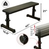 SEVOBAL Home Gyms the Flat Weight Bench for Strength Training W/ 5-Level Adjustable Height, Black, 43.71"*17.72"*20.67" - 4 of 4