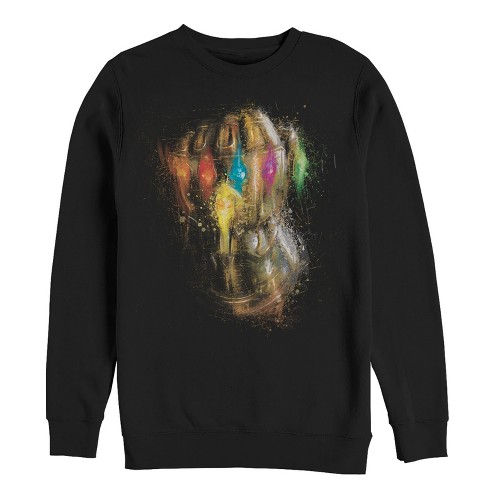 Men's Marvel Avengers: Endgame Thanos Spray Paint Glove Sweatshirt - image 1 of 3