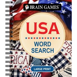 Brain Games - USA Word Search - Large Print - (Brain Games Large Print) by  Publications International Ltd & Brain Games (Spiral Bound) - 1 of 1