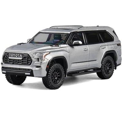 2024 Toyota Sequoia Silver Metallic 1/64 Diecast Model Car by CM Model