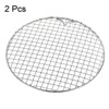 Unique Bargains Stainless Steel Round Cross Wire Barbecue Grill with Legs - 3 of 4
