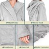 PAVILIA Women Robe with Hood, Fleece Plush Soft Long Hooded Robe, Fluffy Fuzzy Cozy Warm Bathrobe Shower Spa House - 3 of 4