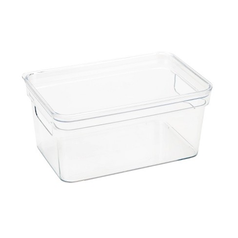 Simplify Small Lidded Storage Tote Clear : Target