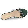 Allegra K Women's Rhinestone Strappy Heel Mules - 4 of 4