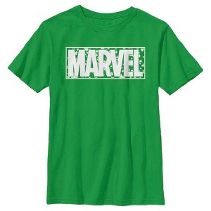 Boy's Marvel St. Patrick's Day Shamrock Marvel Logo T-Shirt - 1 of 4