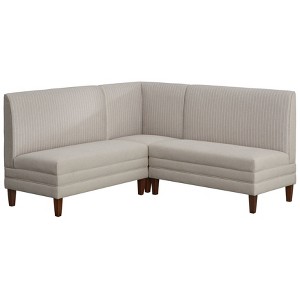 Lifestorey Phillips 3pc Upholstered Breakfast Nook Set Beige - 1 of 4