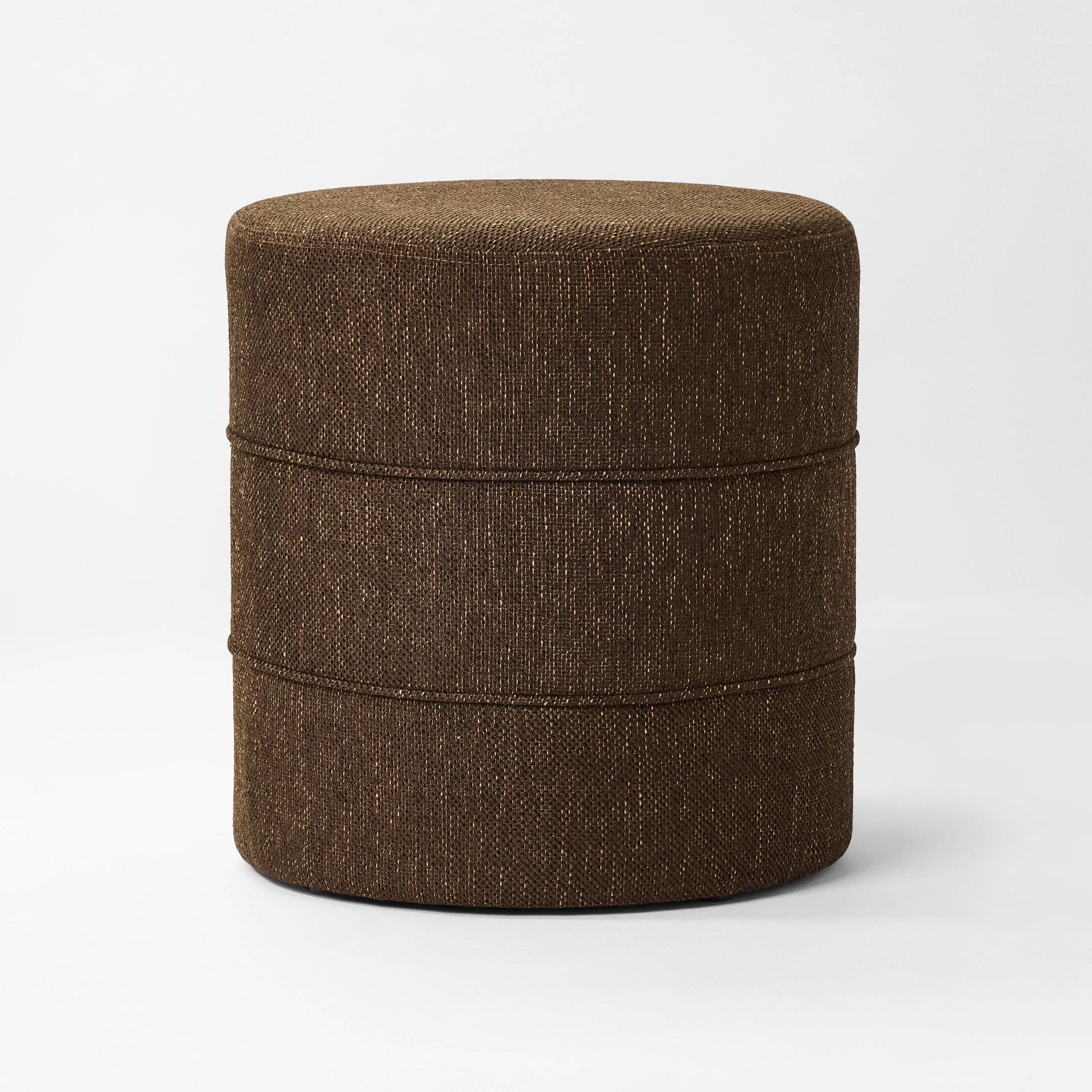 Catalina Round Ottoman Brown - Threshold™ designed with Studio McGee
