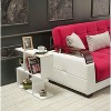 "Small side table: compact, wooden/metal, round/square top, sturdy legs, ideal for sofas/beds. Functional & stylish home decor piece." - 3 of 4