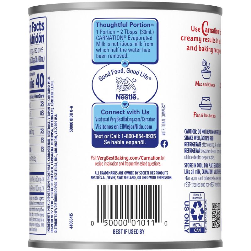Nestle Carnation Gluten Free Evaporated Milk - 12 fl oz, 2 of 8
