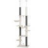 FURNIinspire Pet Tower Cat Tree, Cat Tower Cat Condo Cat Climbing Tower Cat Tree Tower for Indoor Cats Large, White, 17.3"*23.6"*100.4" - 2 of 4