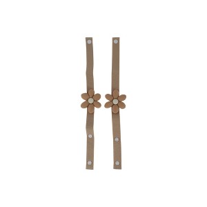 Unique Bargains Elastic Hook Single Flower Curtain Tieback Fabric 2 Pcs - 1 of 4