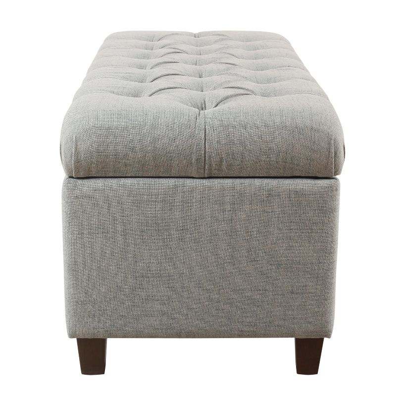 Ainsley Button Tufted Storage Bench - HomePop, 4 of 15
