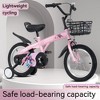 16 Inch Sporty Kids Bike with Training Wheels and Stand Adjustable Saddle Suitable for Boys and Girls Aged 4-8 Years or Tall Height 41-53 Inches - 3 of 4