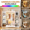 PAKASEPT 64.9" W Freestanding Walk-in Closet Organizer System with 6 Storage Cabinet & Hanging Rods & 2 Wood Drawers and Led Light - 4 of 4