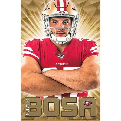 Trends International Nfl San Francisco 49ers - Nick Bosa Feature Series 23  Framed Wall Poster Prints Mahogany Framed Version 22.375 X 34 : Target