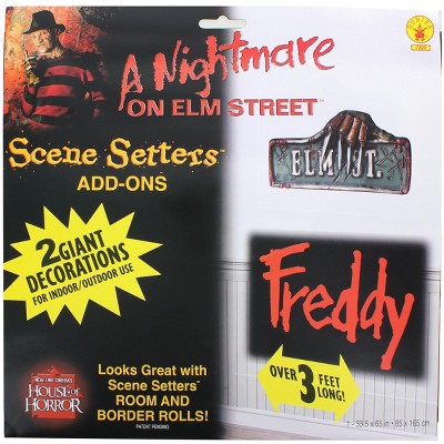 Ruby Slipper Sales Co., LLC (Rubies) A Nightmare on Elm Street 2-Piece Halloween Sign Accessory Set