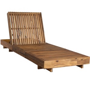 Christopher Knight Home Debbie Outdoor 6-Position Adjustable Acacia Wood Chaise Lounge - 1 of 4