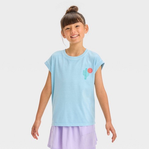 Girls' Short Sleeve 'desert' Graphic T-shirt - Cat & Jack™ Light