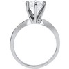 Pompeii3 VVS 3ct Solitaire Moissanite Engagement Ring Round Brilliant 14k White Gold - 2 of 3