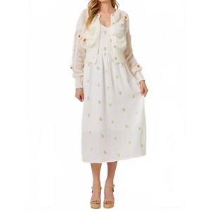 Women's Flower Detail Cardigan Sweater - mystree - 1 of 3