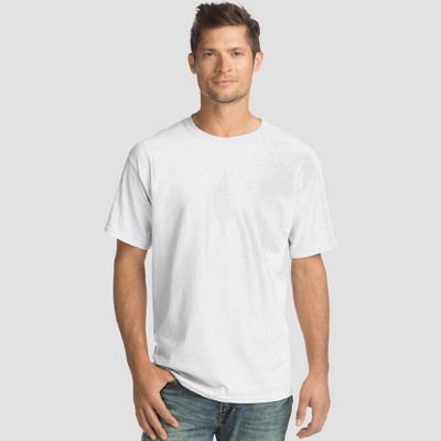 Hanes Men's Essentials Short Sleeve T-shirt 4pk - White S : Target