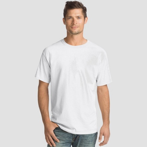 Hanes ComfortSoft Men's Short-Sleeve Crewneck T-Shirt 4-Pack White / 3XL