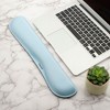 Insten Mouse Pad with Wrist Support and Keyboard Wrist Rest, Ergonomic, Easy Typing, Memory Foam For Gaming Office, Trapezoid S, Blue - 3 of 4