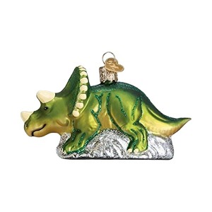 Old World Christmas Glass Blown Ornament For Christmas Tree, Triceratops - 1 of 4