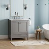 Osparple 30" Bathroom Vanity with Ceramic Sink Solid Wood Frame Bathroom Sink Vanities with Multi-functional Cabinet - 2 of 4