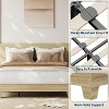Platform Wood Bed Frame with Wooden Slat and Metal Slat Support, without Headboard, No Box Spring Needed, Easy Assembly - 3 of 4