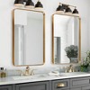 Aluminum Alloy Circular Edge Rectangular Hanging Mirror with Faux Electroplating, 96 x 66 x 5 cm - 2 of 4
