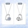 Moissanite Necklace for Women, Heart Round Moissanite Pendant with 925 Sterling Silver 14K Necklace for Wife, Mom, Girlfriend Jewelry Gifts - 2 of 4