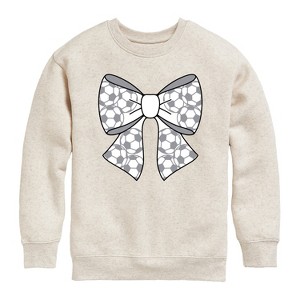 Boys' - Instant Message - Soccer Bow Graphic Long Sleeve Fleece Sweatshirt - 1 of 4