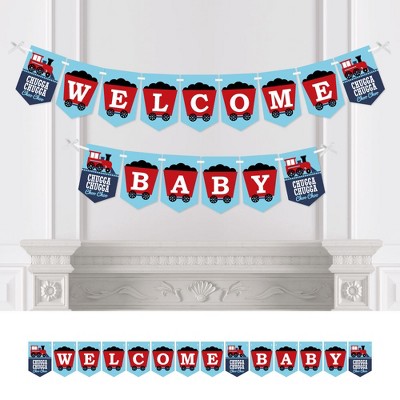 Big Dot of Happiness Let's Go Fishing - Fish Themed Baby Shower Bunting  Banner - Party Decorations - Welcome Baby