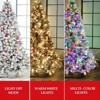 SUGIFT 7.5ft Pre-Lit Snow Flocked Artificial Christmas Tree W/1500 Branch Tips and 550 Remote-Controlled Warm-White & Multicolored Lights - 3 of 4