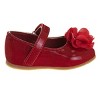Josmo Baby Girls' Mary Jane Flats with Flower Detail: Non-Slip Soft Sole Newborn Infant Toddler First Walker Crib Dress Shoes - 2 of 4