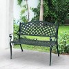 Tangkula Antique Garden Bench Park Yard seat Aluminum Frame Outdoor - 2 of 4